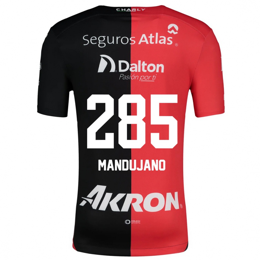 Vaikiškas Sebastián Mandujano #285 Raudona Juoda Namų Marškinėliai 2024/25 T-Shirt