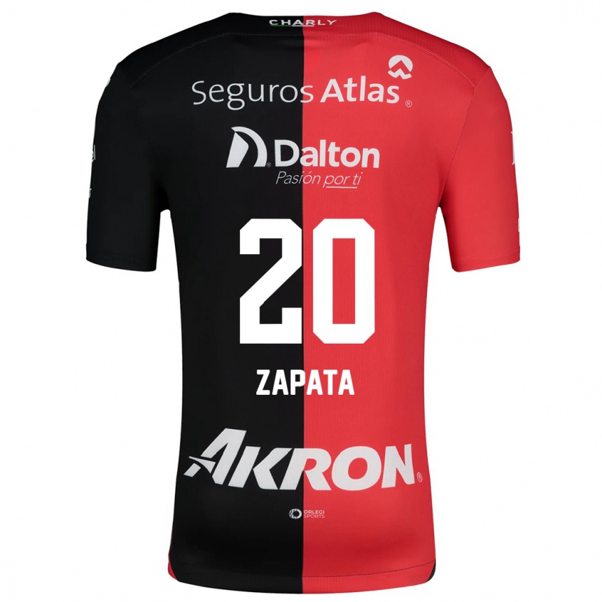 Vaikiškas Juan Zapata #20 Raudona Juoda Namų Marškinėliai 2024/25 T-Shirt