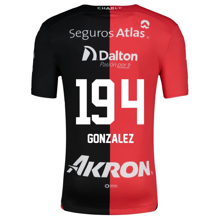 Vaikiškas Andrés González #194 Raudona Juoda Namų Marškinėliai 2024/25 T-Shirt