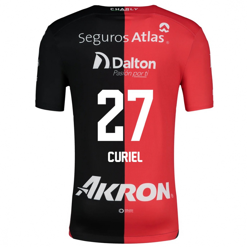 Vaikiškas Alexa Curiel #27 Raudona Juoda Namų Marškinėliai 2024/25 T-Shirt