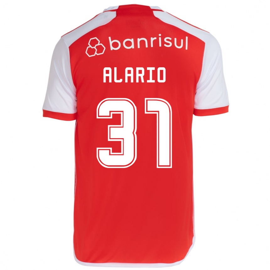 Vaikiškas Lucas Alario #31 Raudona Balta Namų Marškinėliai 2024/25 T-Shirt