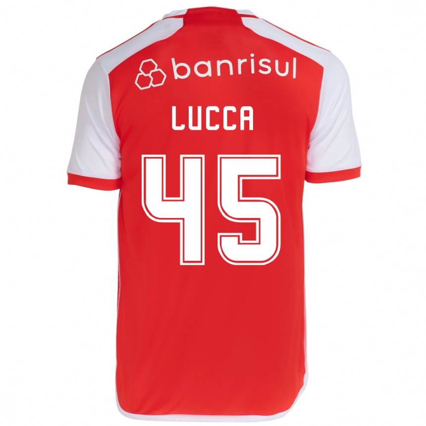 Vaikiškas Lucca #45 Raudona Balta Namų Marškinėliai 2024/25 T-Shirt