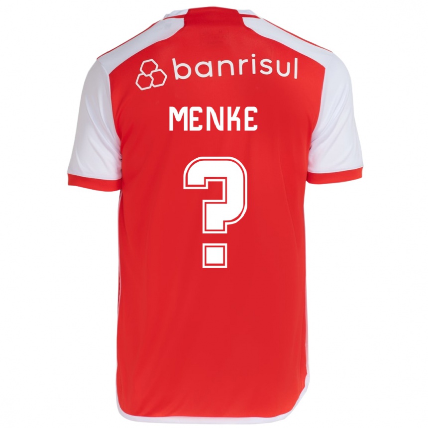 Vaikiškas Henrique Menke #0 Raudona Balta Namų Marškinėliai 2024/25 T-Shirt