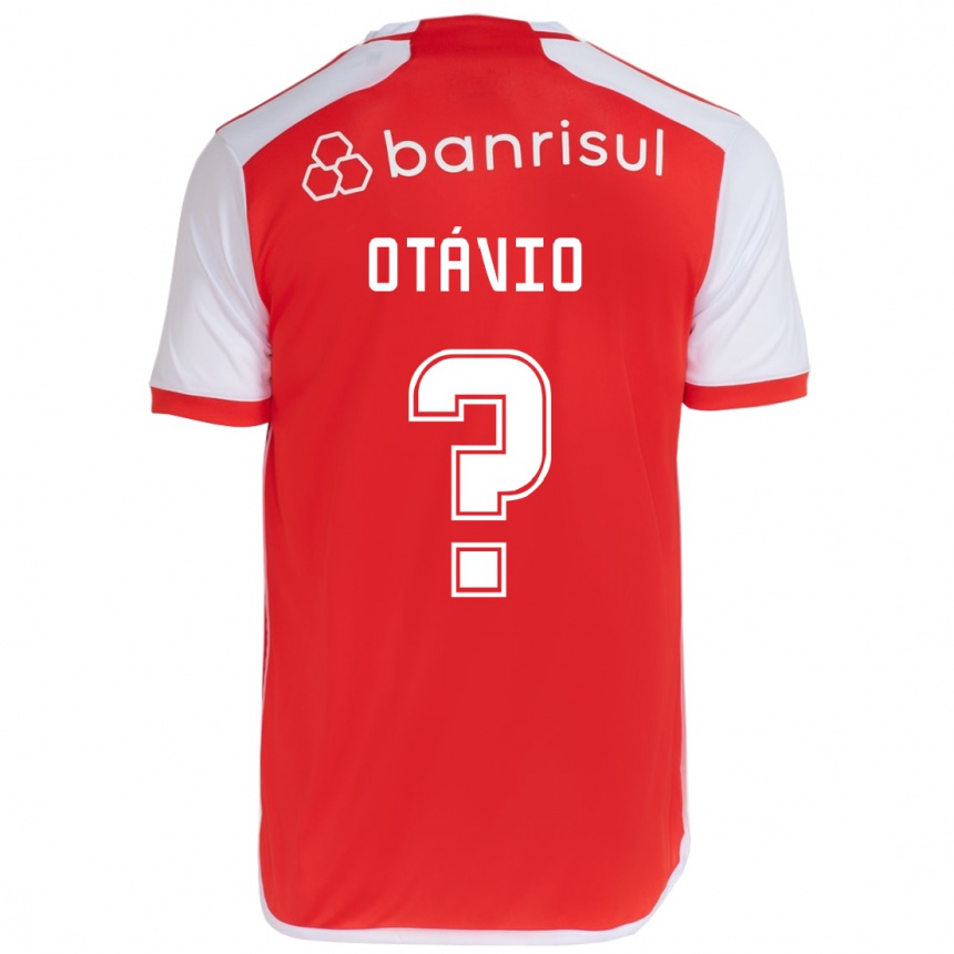 Vaikiškas Luis Otávio #0 Raudona Balta Namų Marškinėliai 2024/25 T-Shirt