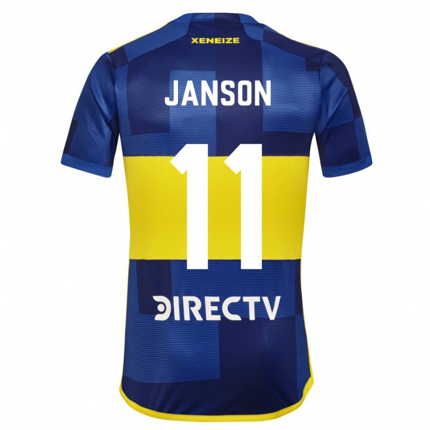 Vaikiškas Lucas Janson #11 Mėlyna Geltona Namų Marškinėliai 2024/25 T-Shirt