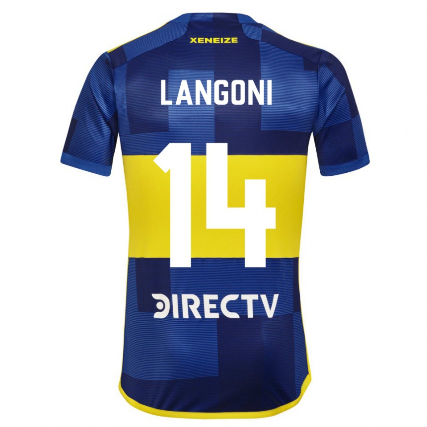 Vaikiškas Luca Langoni #14 Mėlyna Geltona Namų Marškinėliai 2024/25 T-Shirt