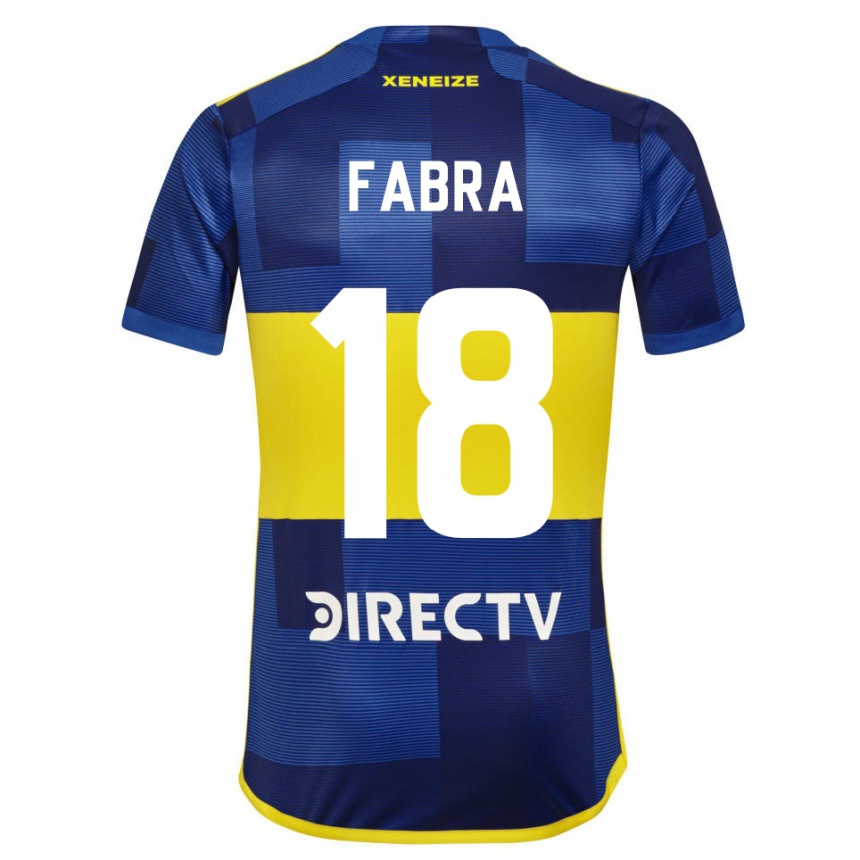 Vaikiškas Frank Fabra #18 Mėlyna Geltona Namų Marškinėliai 2024/25 T-Shirt