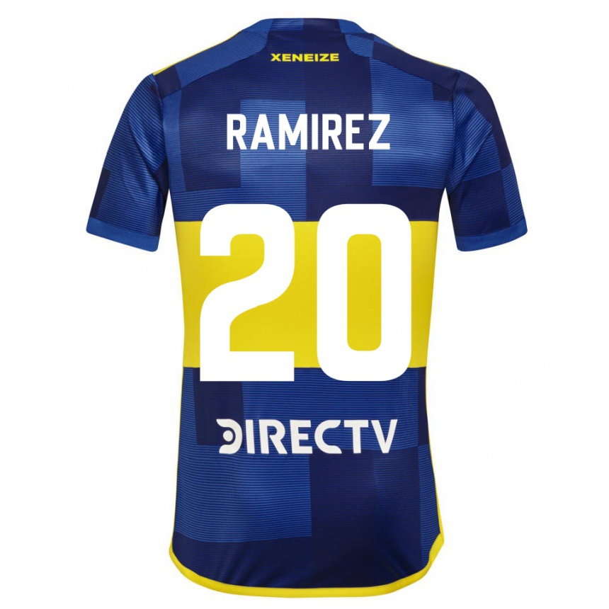 Vaikiškas Juan Ramírez #20 Mėlyna Geltona Namų Marškinėliai 2024/25 T-Shirt