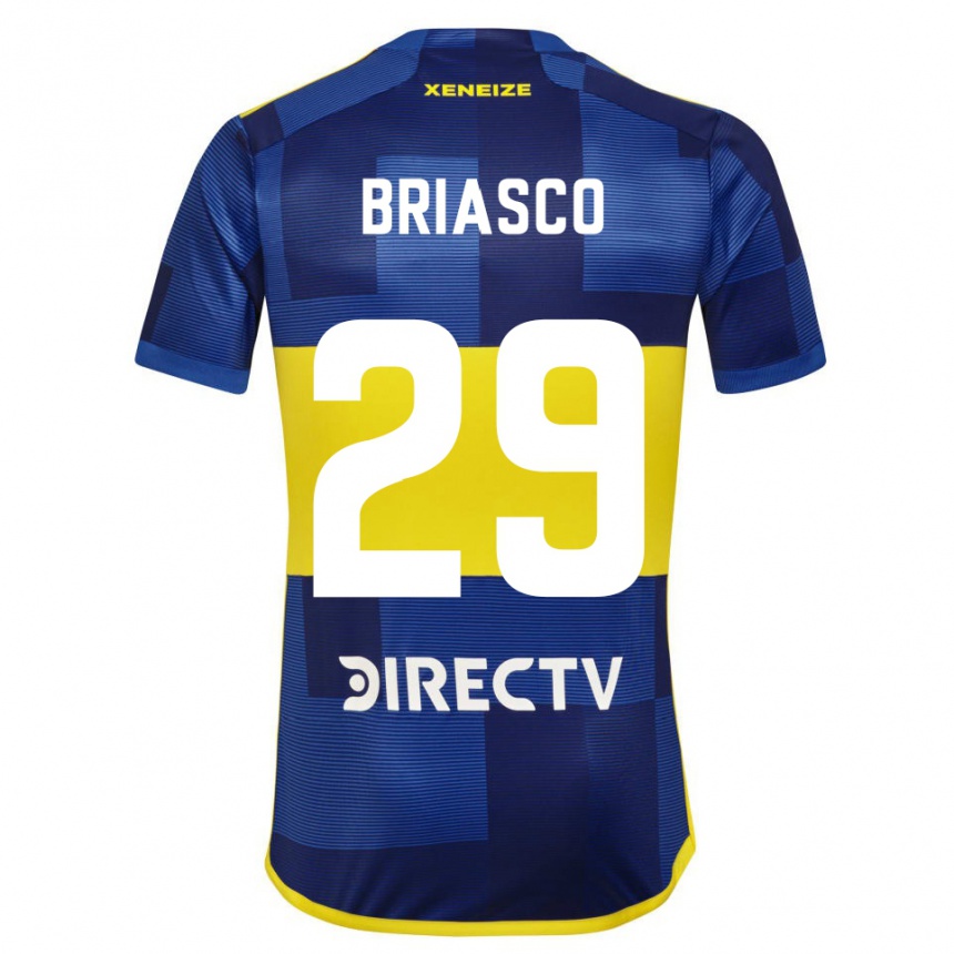 Vaikiškas Norberto Briasco #29 Mėlyna Geltona Namų Marškinėliai 2024/25 T-Shirt