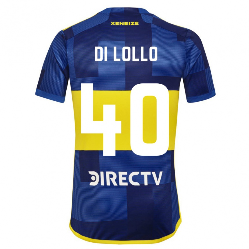 Vaikiškas Lautaro Di Lollo #40 Mėlyna Geltona Namų Marškinėliai 2024/25 T-Shirt