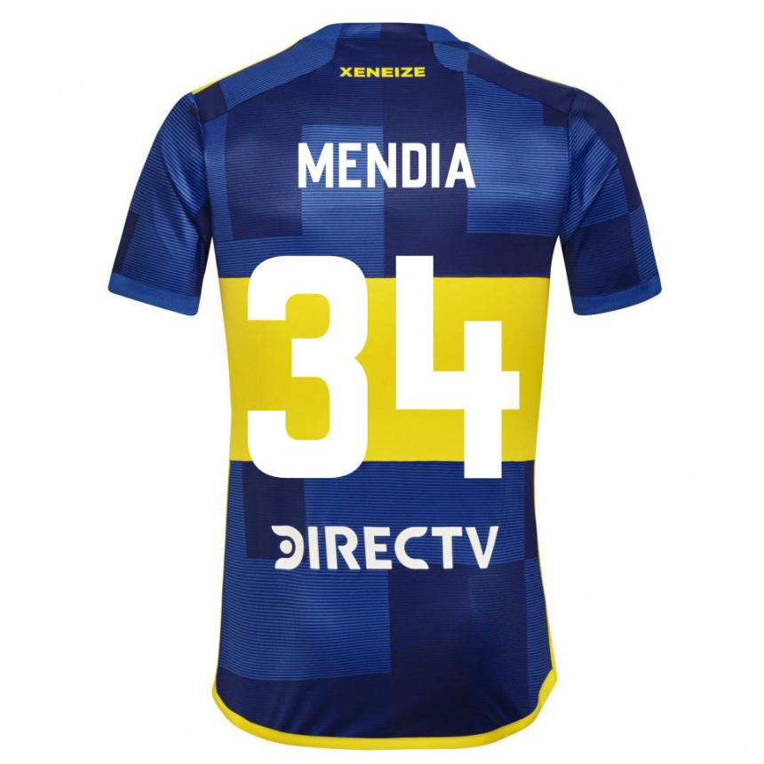 Vaikiškas Mateo Mendia #34 Mėlyna Geltona Namų Marškinėliai 2024/25 T-Shirt