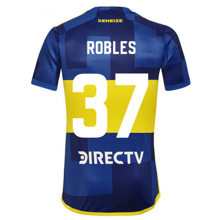 Vaikiškas Sebastian Diaz Robles #37 Mėlyna Geltona Namų Marškinėliai 2024/25 T-Shirt