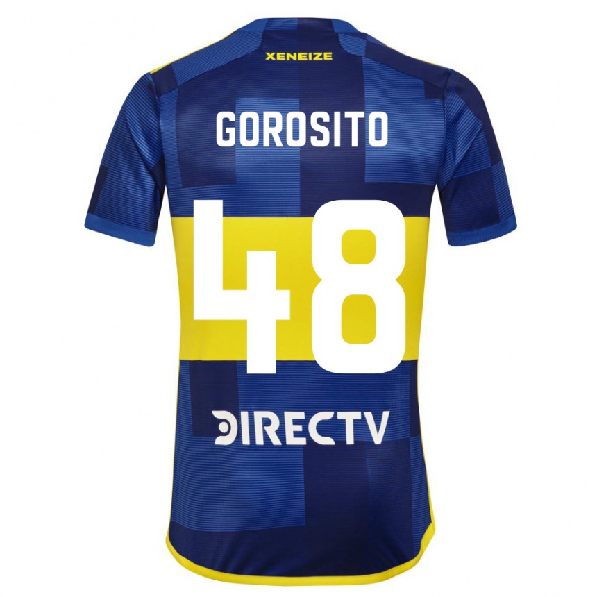 Vaikiškas Dylan Gorosito #48 Mėlyna Geltona Namų Marškinėliai 2024/25 T-Shirt