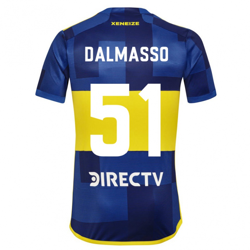 Vaikiškas Santiago Dalmasso #51 Mėlyna Geltona Namų Marškinėliai 2024/25 T-Shirt