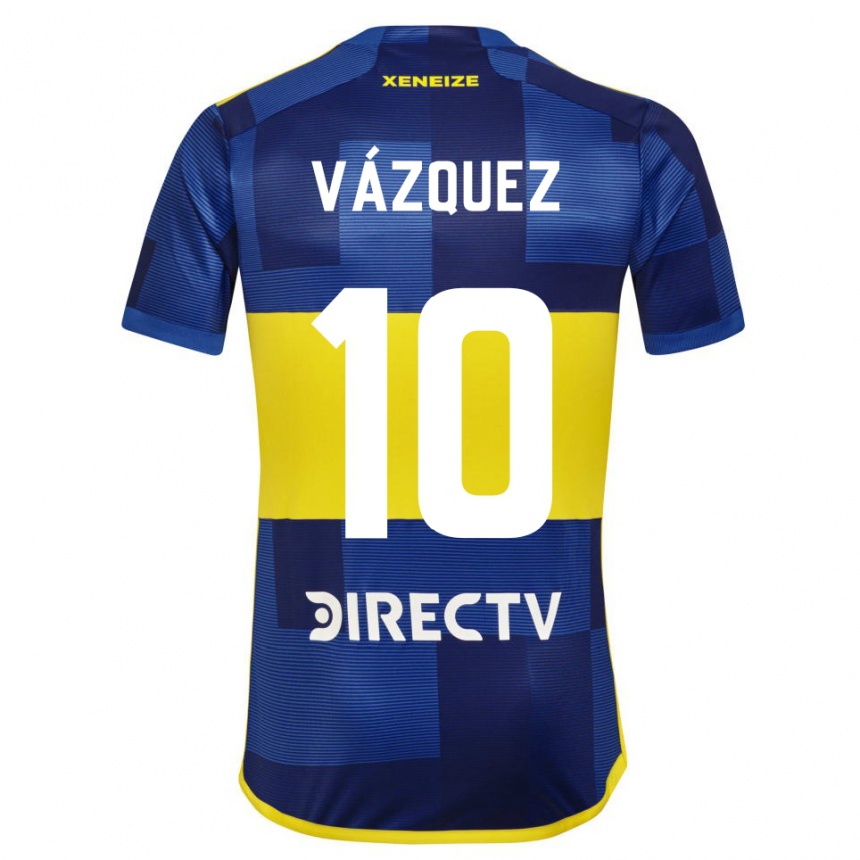 Vaikiškas Lucas Vázquez #10 Mėlyna Geltona Namų Marškinėliai 2024/25 T-Shirt