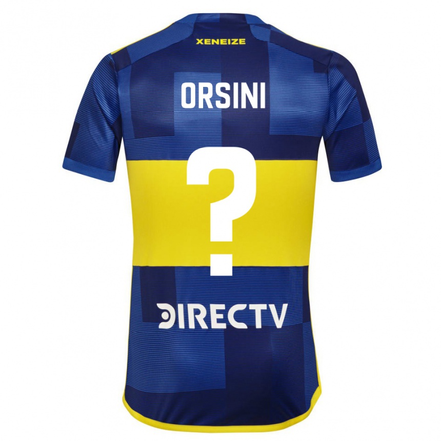 Vaikiškas Nicolas Orsini #0 Mėlyna Geltona Namų Marškinėliai 2024/25 T-Shirt