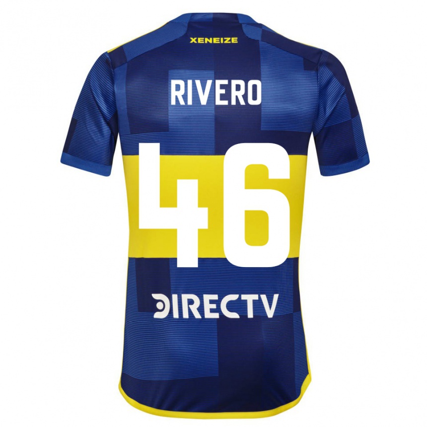 Vaikiškas Simon Rivero #46 Mėlyna Geltona Namų Marškinėliai 2024/25 T-Shirt