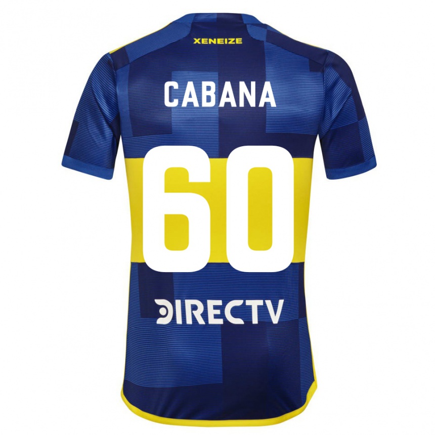 Vaikiškas Juan Pablo Cabaña #60 Mėlyna Geltona Namų Marškinėliai 2024/25 T-Shirt