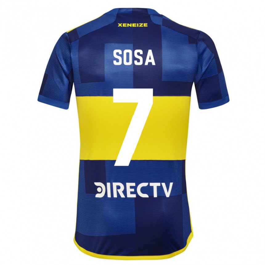 Vaikiškas Elián Sosa #7 Mėlyna Geltona Namų Marškinėliai 2024/25 T-Shirt