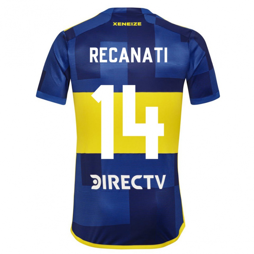 Vaikiškas Bianca Recanati #14 Mėlyna Geltona Namų Marškinėliai 2024/25 T-Shirt