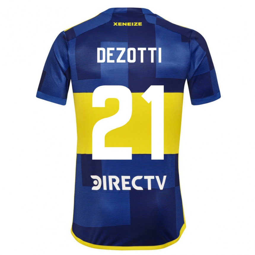 Vaikiškas Martina Dezotti #21 Mėlyna Geltona Namų Marškinėliai 2024/25 T-Shirt