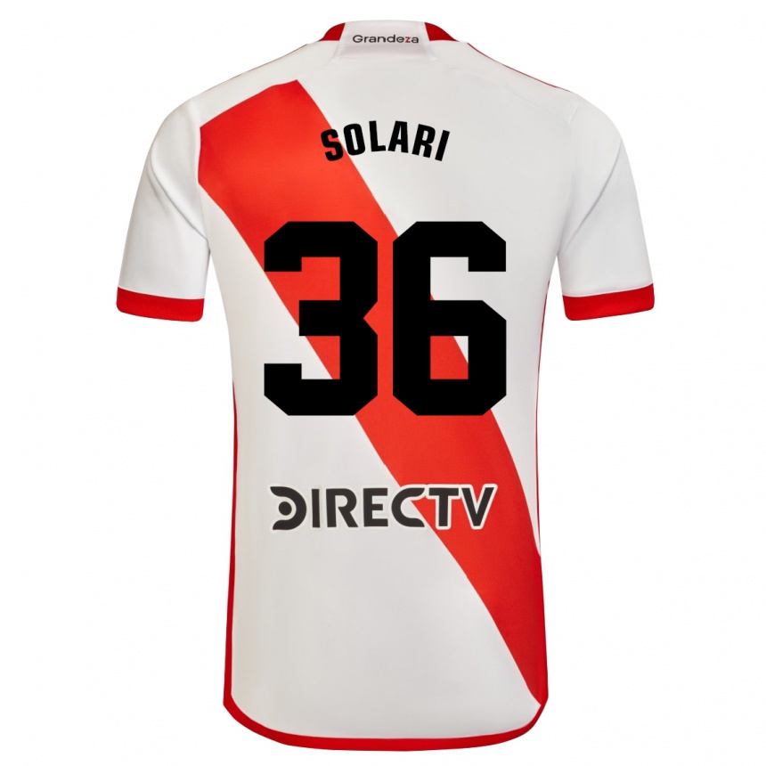 Vaikiškas Pablo Solari #36 Balta Raudona Namų Marškinėliai 2024/25 T-Shirt