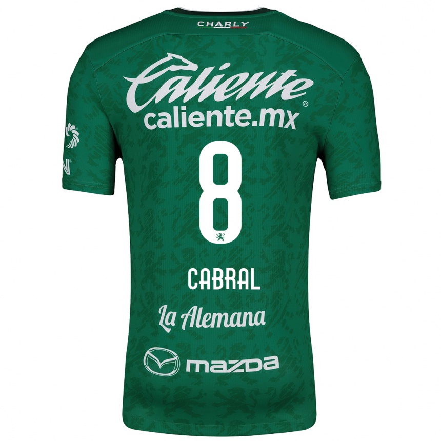 Vaikiškas Luciano Cabral #8 Žalia Balta Namų Marškinėliai 2024/25 T-Shirt