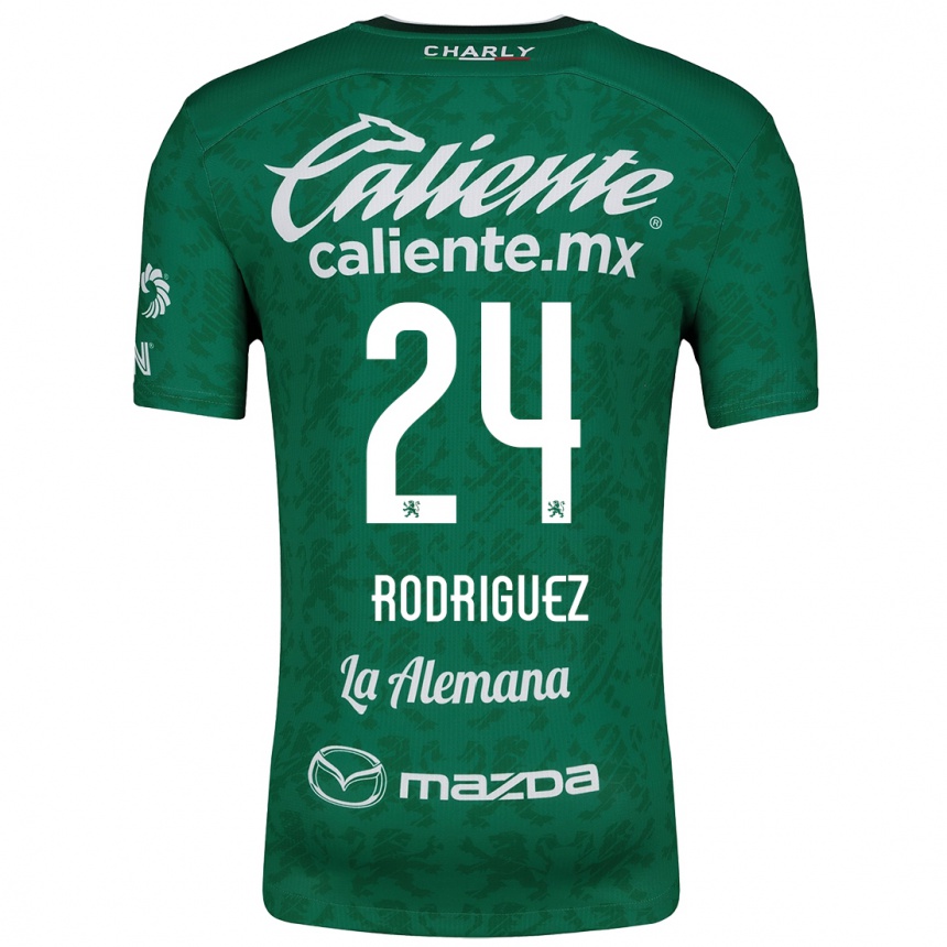 Vaikiškas Osvaldo Rodríguez #24 Žalia Balta Namų Marškinėliai 2024/25 T-Shirt