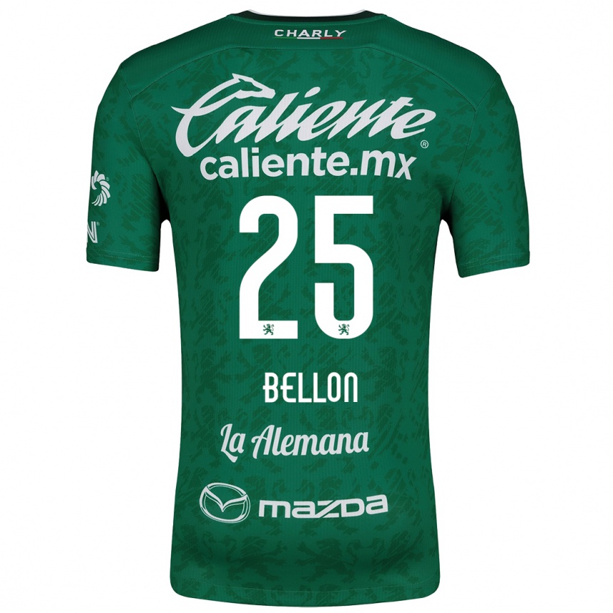 Vaikiškas Paul Bellón #25 Žalia Balta Namų Marškinėliai 2024/25 T-Shirt