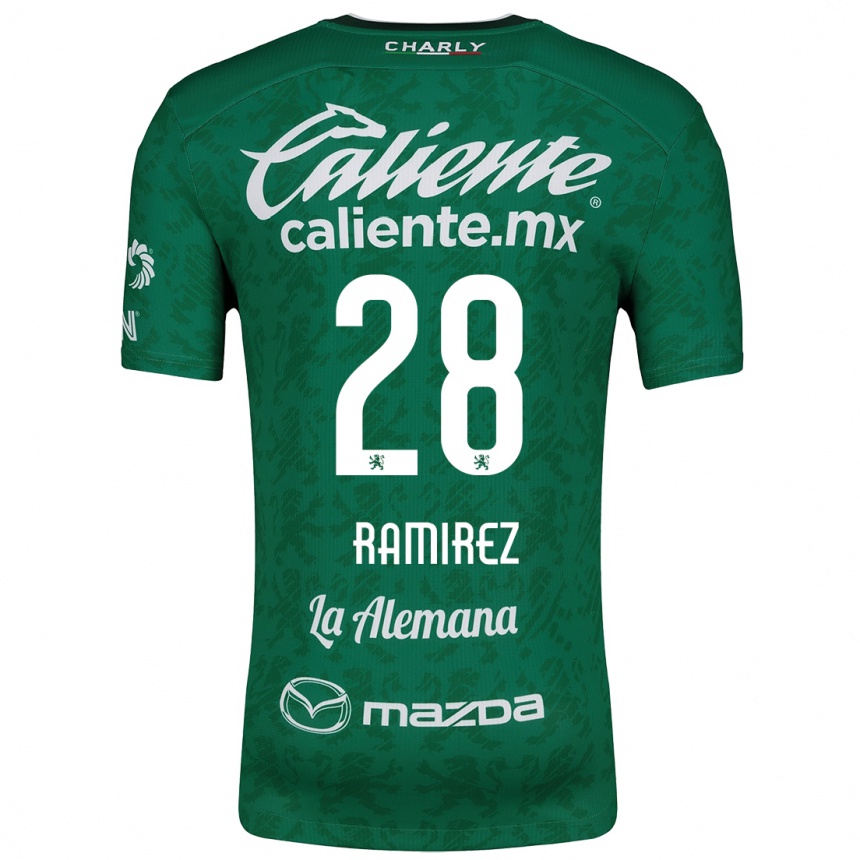 Vaikiškas David Ramírez #28 Žalia Balta Namų Marškinėliai 2024/25 T-Shirt