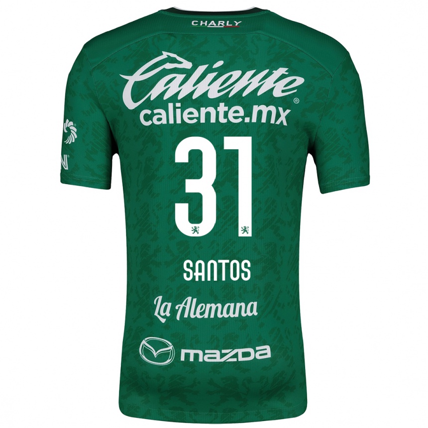 Vaikiškas Sebastián Santos #31 Žalia Balta Namų Marškinėliai 2024/25 T-Shirt