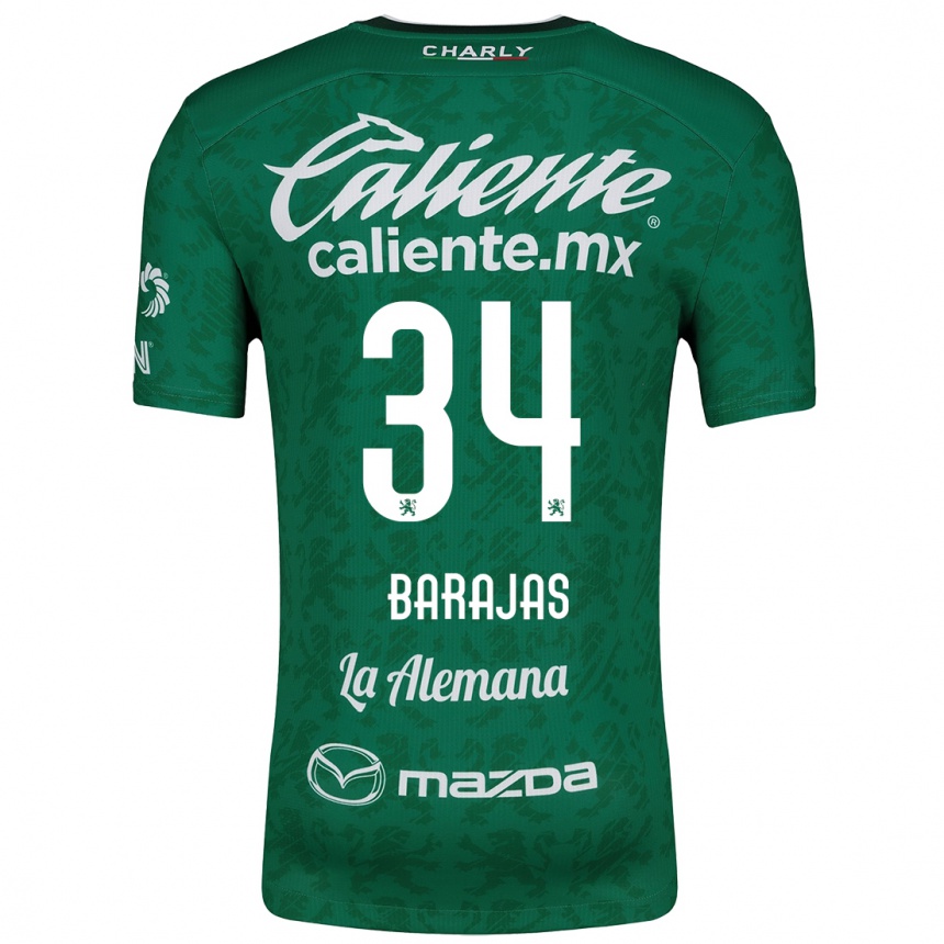 Vaikiškas Víctor Barajas #34 Žalia Balta Namų Marškinėliai 2024/25 T-Shirt