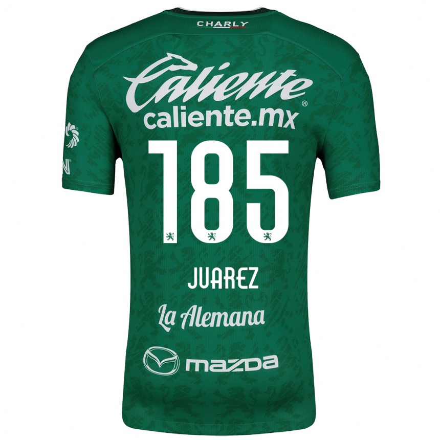 Vaikiškas Moisés Juárez #185 Žalia Balta Namų Marškinėliai 2024/25 T-Shirt