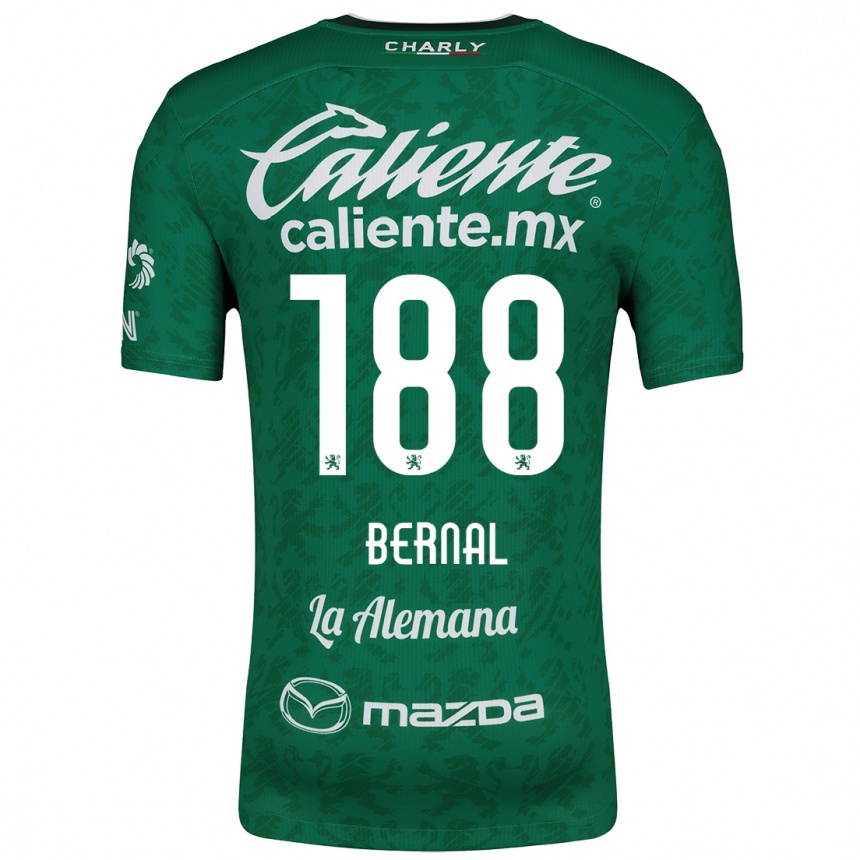 Vaikiškas Juan Bernal #188 Žalia Balta Namų Marškinėliai 2024/25 T-Shirt