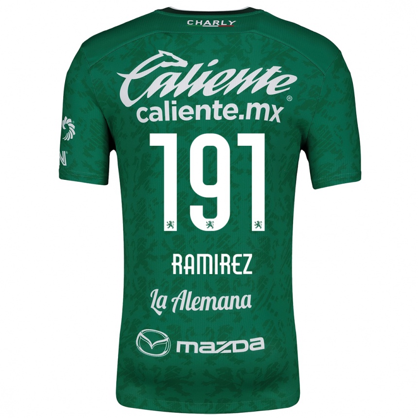 Vaikiškas Ian Ramírez #191 Žalia Balta Namų Marškinėliai 2024/25 T-Shirt