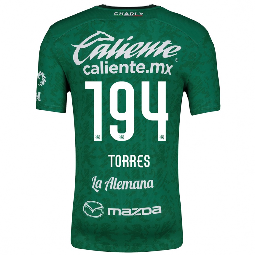 Vaikiškas Erick Torres #194 Žalia Balta Namų Marškinėliai 2024/25 T-Shirt