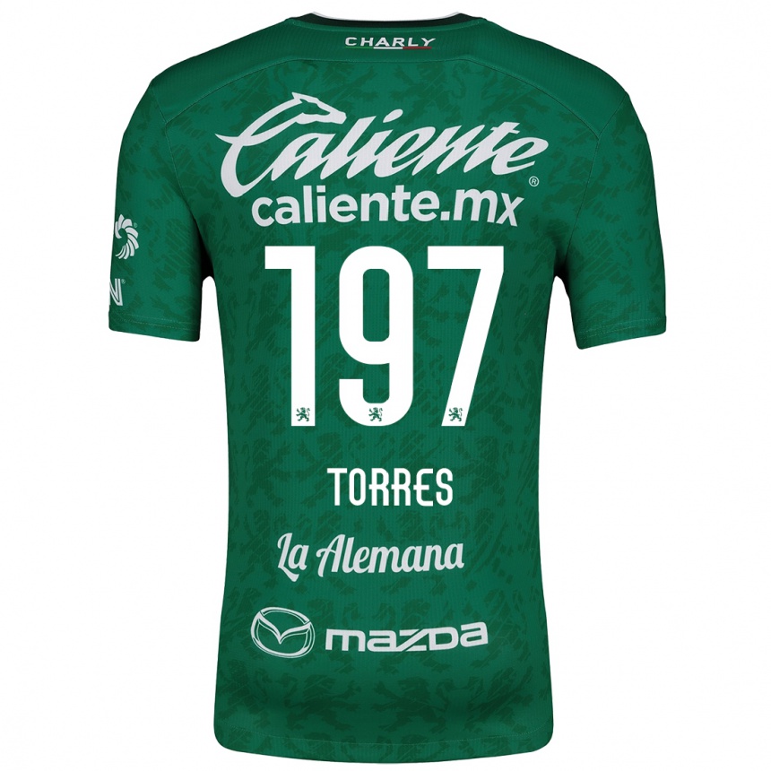 Vaikiškas Erick Torres #197 Žalia Balta Namų Marškinėliai 2024/25 T-Shirt