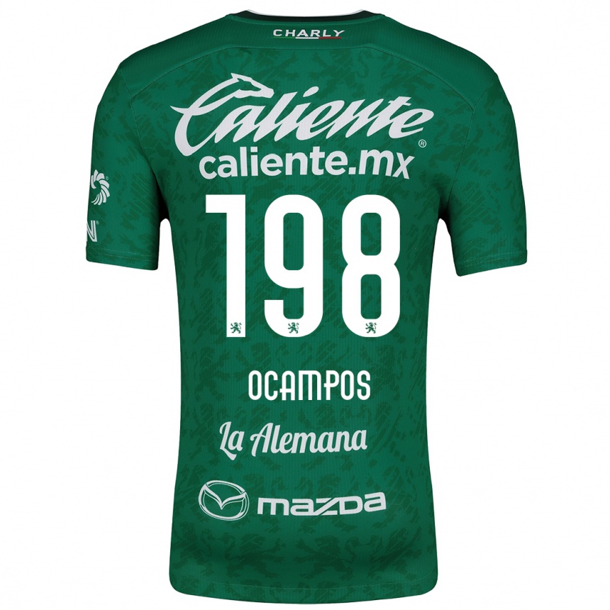 Vaikiškas Omar Ocampos #198 Žalia Balta Namų Marškinėliai 2024/25 T-Shirt