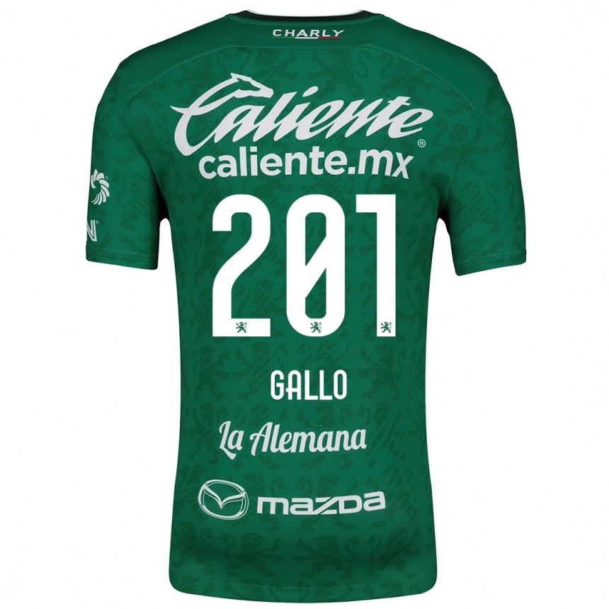 Vaikiškas Andrés Gallo #201 Žalia Balta Namų Marškinėliai 2024/25 T-Shirt