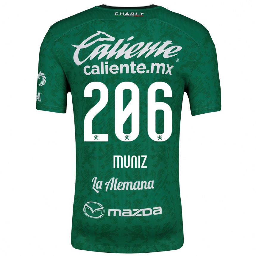 Vaikiškas Isaác Muñíz #206 Žalia Balta Namų Marškinėliai 2024/25 T-Shirt