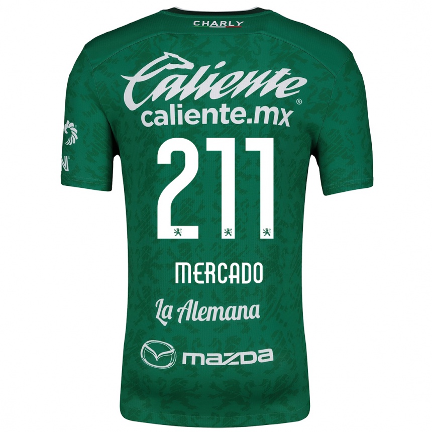 Vaikiškas Diego Mercado #211 Žalia Balta Namų Marškinėliai 2024/25 T-Shirt