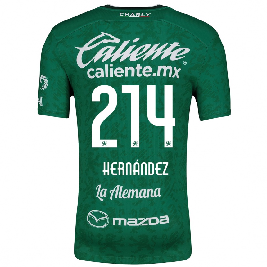 Vaikiškas Iván Hernández #214 Žalia Balta Namų Marškinėliai 2024/25 T-Shirt