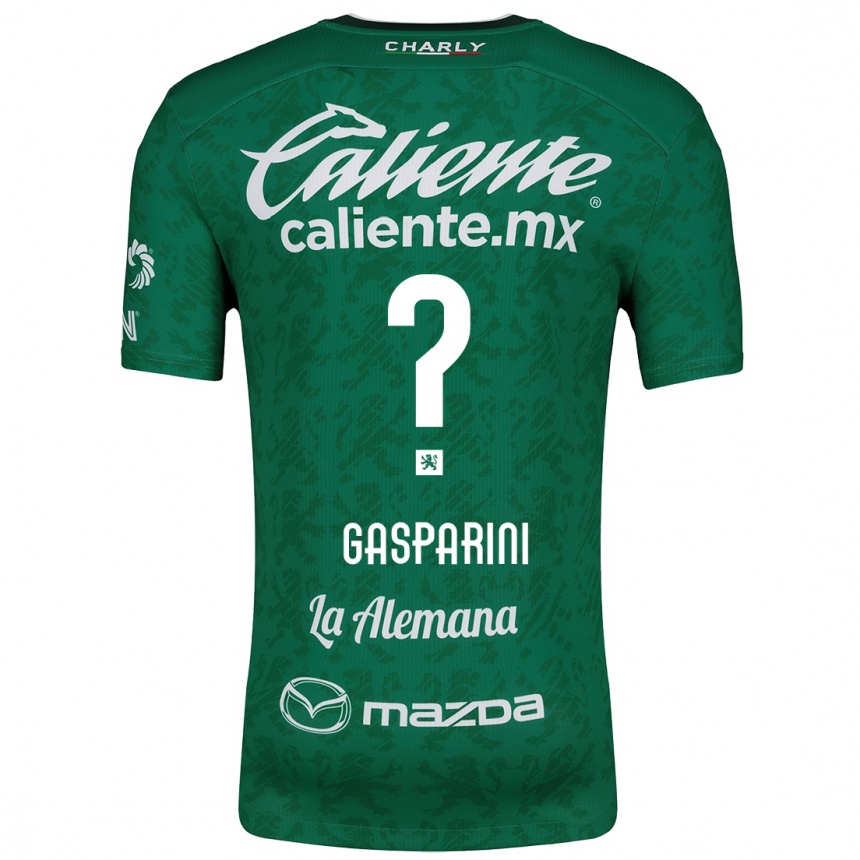 Vaikiškas Joaquín Gasparini #0 Žalia Balta Namų Marškinėliai 2024/25 T-Shirt