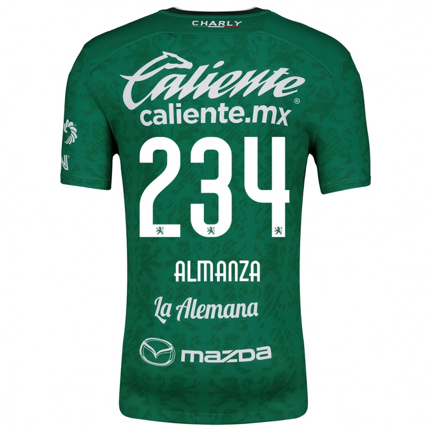 Vaikiškas Román Almanza #234 Žalia Balta Namų Marškinėliai 2024/25 T-Shirt