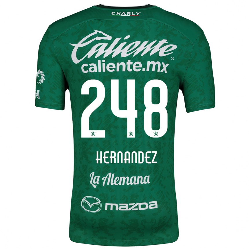 Vaikiškas Fernando Hernández #248 Žalia Balta Namų Marškinėliai 2024/25 T-Shirt