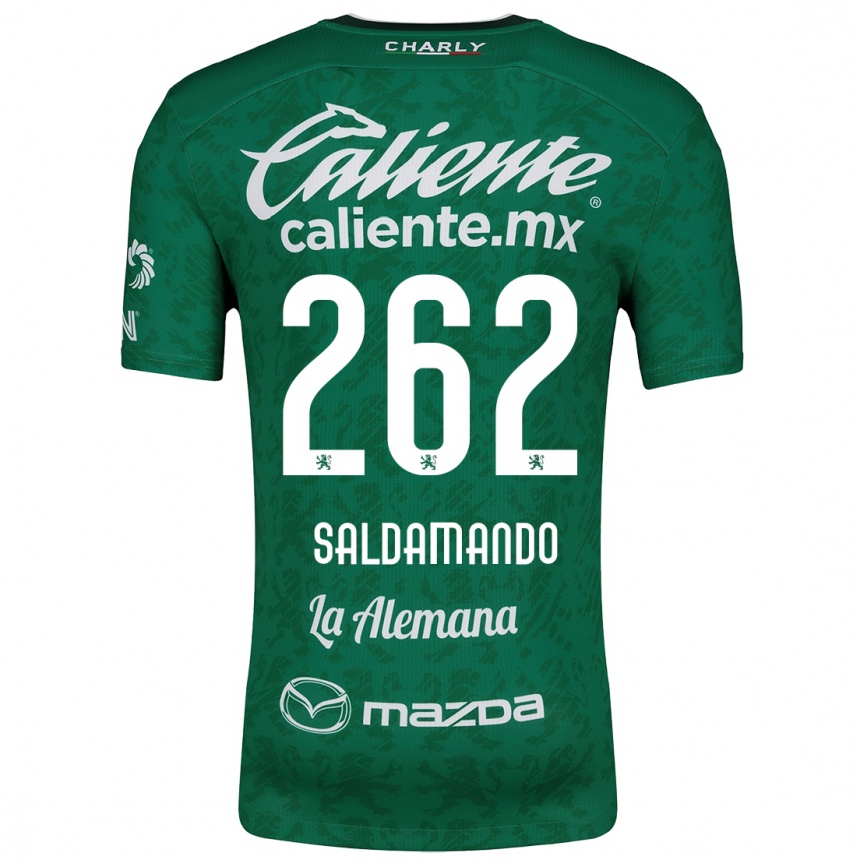 Vaikiškas José Saldamando #262 Žalia Balta Namų Marškinėliai 2024/25 T-Shirt