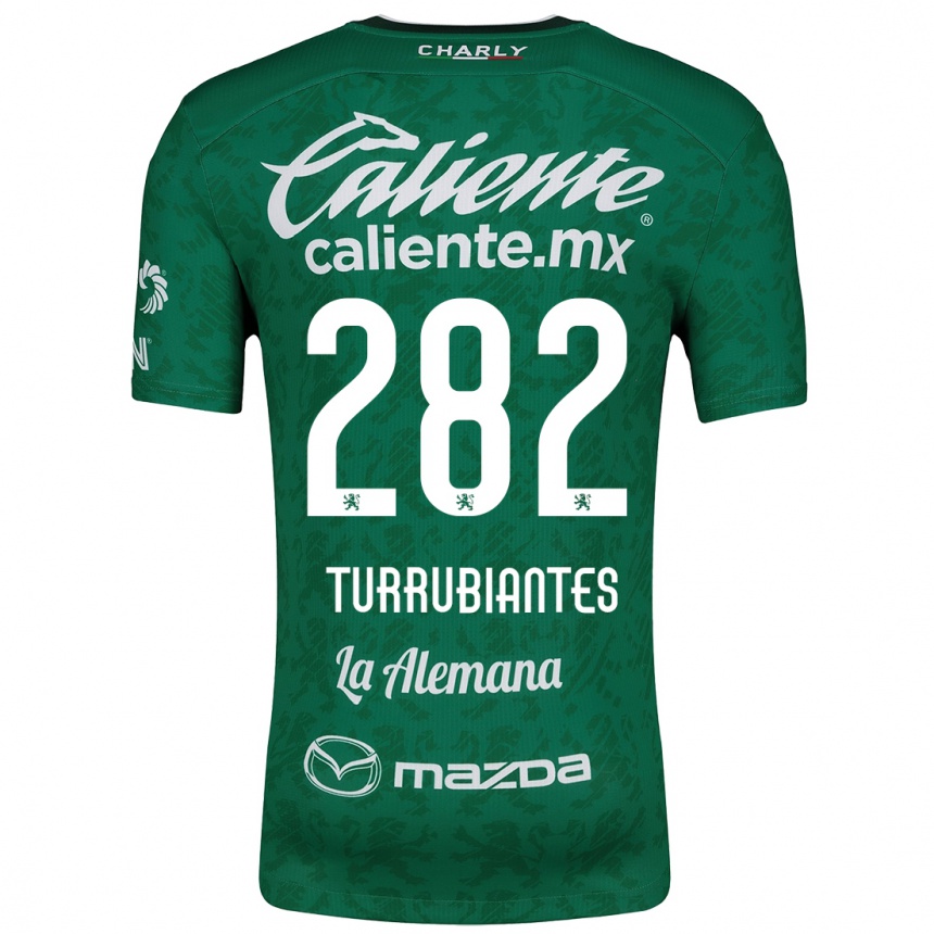 Vaikiškas Abdon Turrubiantes #282 Žalia Balta Namų Marškinėliai 2024/25 T-Shirt