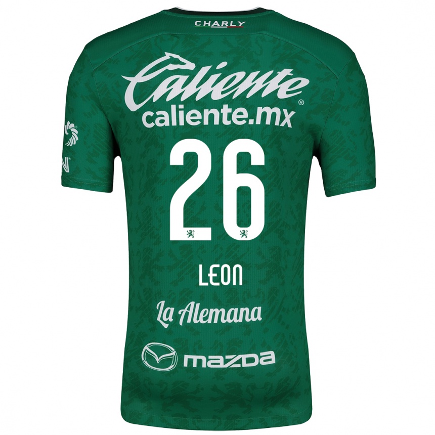 Vaikiškas Armando León #26 Žalia Balta Namų Marškinėliai 2024/25 T-Shirt