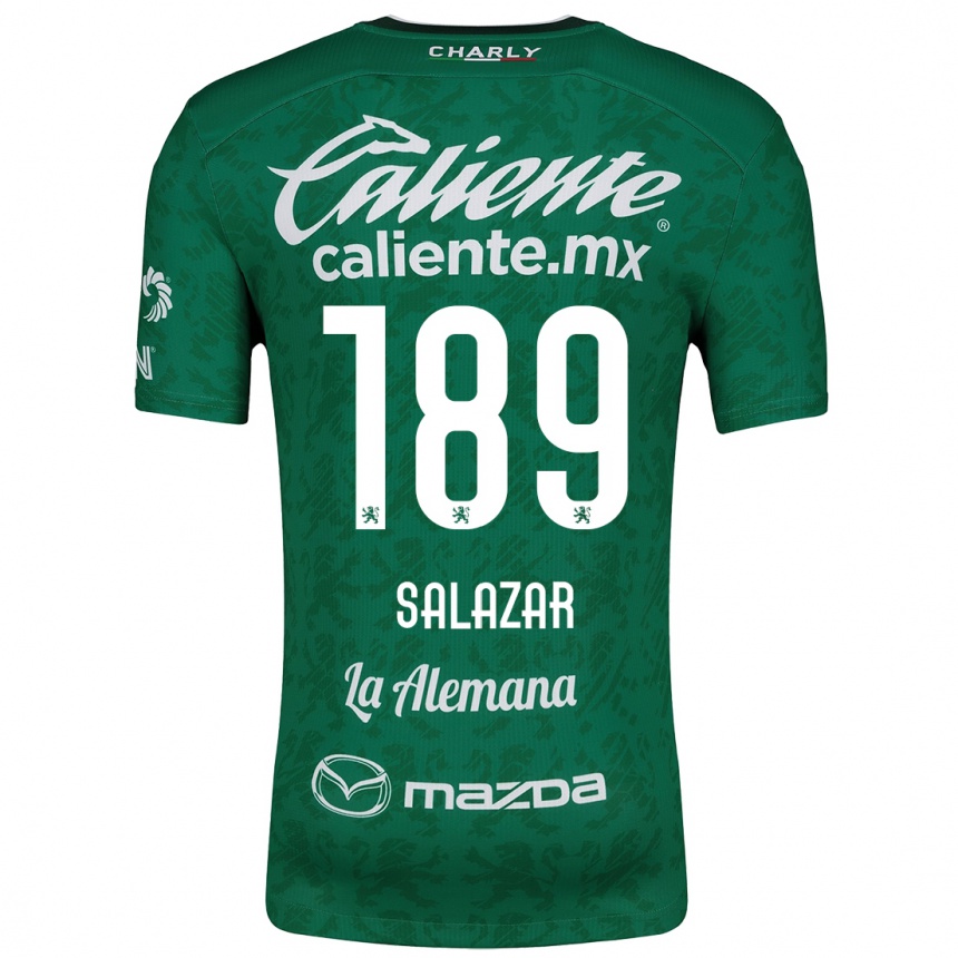 Vaikiškas José Salazar #189 Žalia Balta Namų Marškinėliai 2024/25 T-Shirt