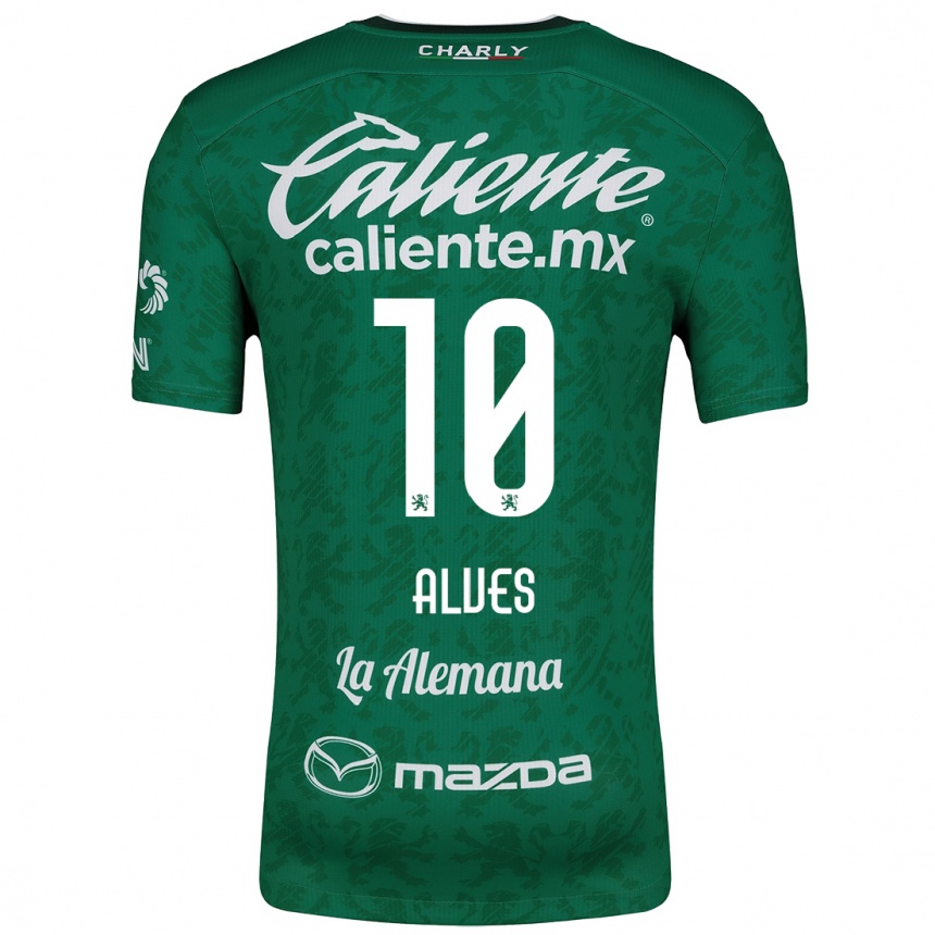 Vaikiškas Maria Alves #10 Žalia Balta Namų Marškinėliai 2024/25 T-Shirt